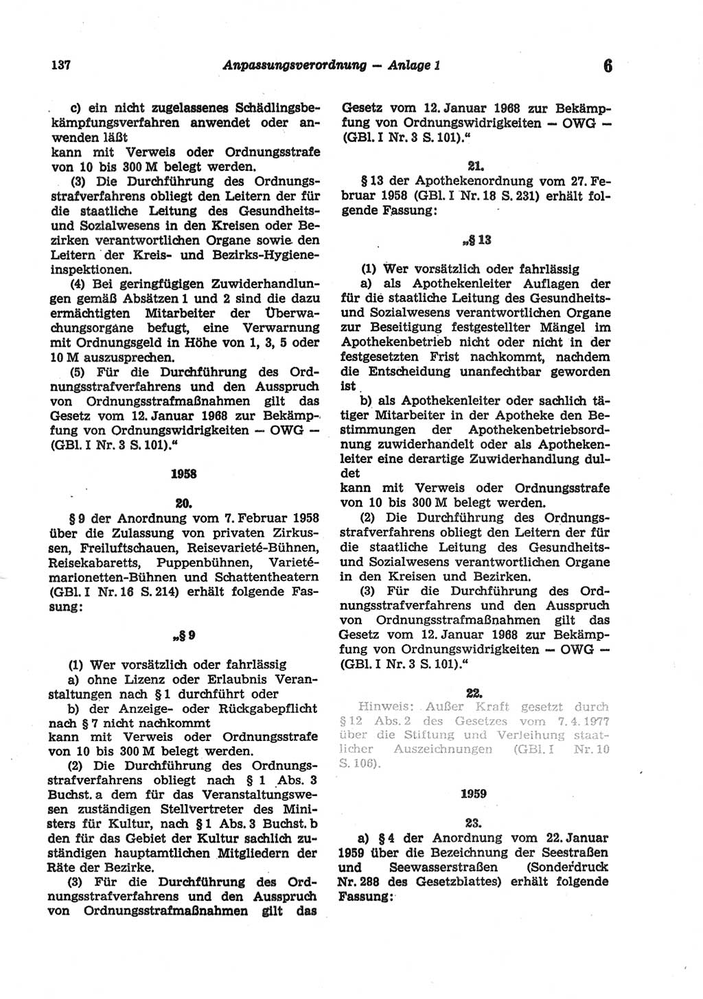 Strafgesetzbuch (StGB) der Deutschen Demokratischen Republik (DDR) und angrenzende Gesetze und Bestimmungen 1977, Seite 137 (StGB DDR Ges. Best. 1977, S. 137)