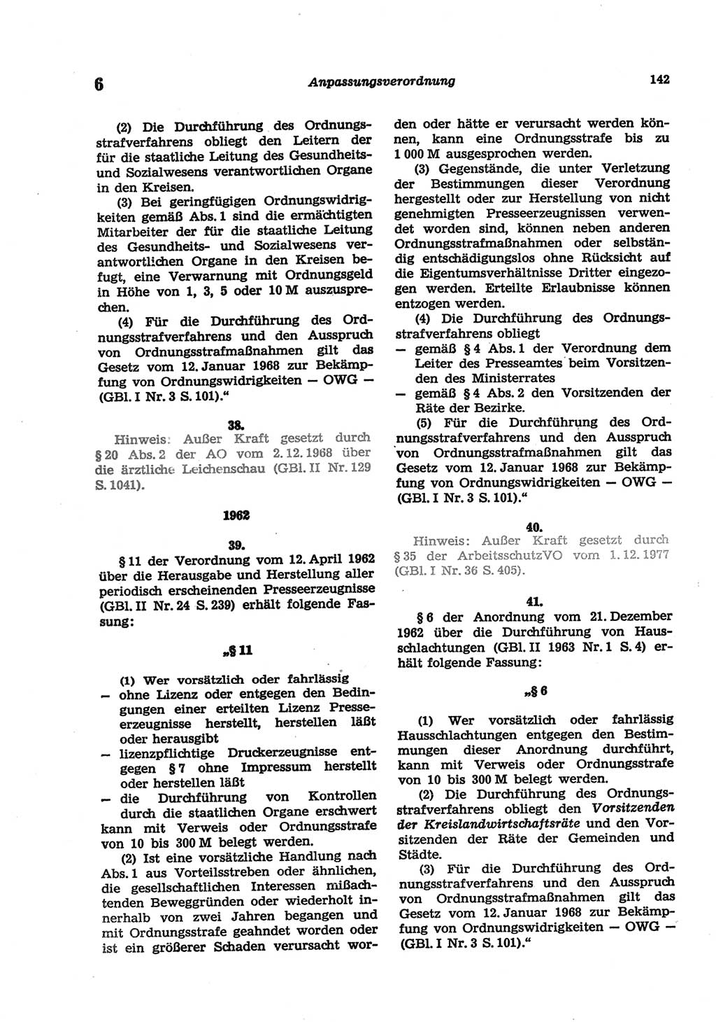 Strafgesetzbuch (StGB) der Deutschen Demokratischen Republik (DDR) und angrenzende Gesetze und Bestimmungen 1977, Seite 142 (StGB DDR Ges. Best. 1977, S. 142)