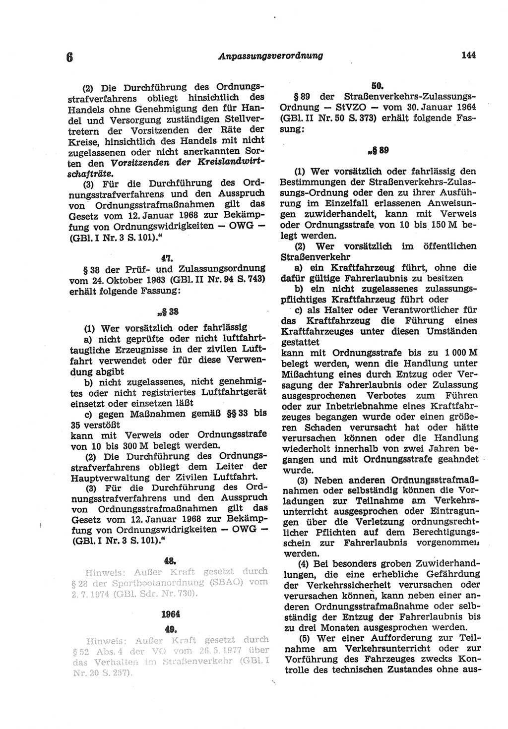 Strafgesetzbuch (StGB) der Deutschen Demokratischen Republik (DDR) und angrenzende Gesetze und Bestimmungen 1977, Seite 144 (StGB DDR Ges. Best. 1977, S. 144)