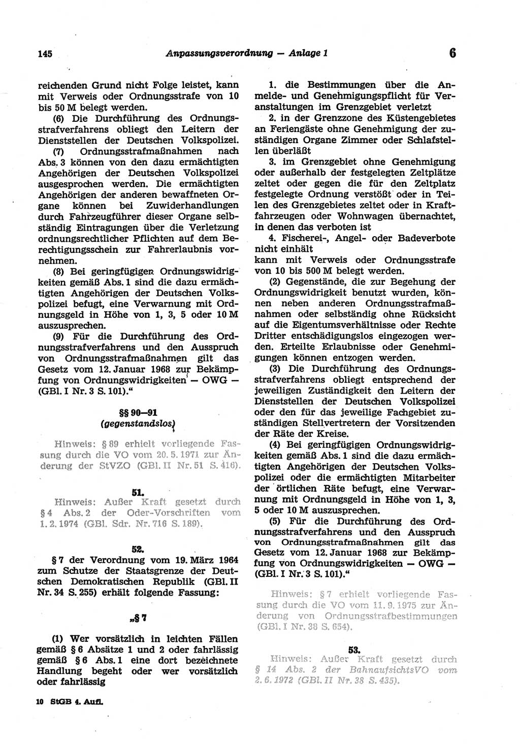 Strafgesetzbuch (StGB) der Deutschen Demokratischen Republik (DDR) und angrenzende Gesetze und Bestimmungen 1977, Seite 145 (StGB DDR Ges. Best. 1977, S. 145)