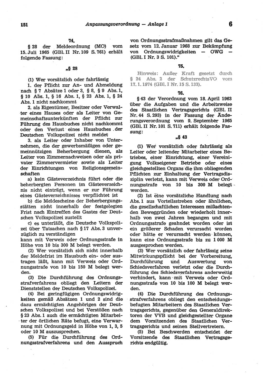 Strafgesetzbuch (StGB) der Deutschen Demokratischen Republik (DDR) und angrenzende Gesetze und Bestimmungen 1977, Seite 151 (StGB DDR Ges. Best. 1977, S. 151)