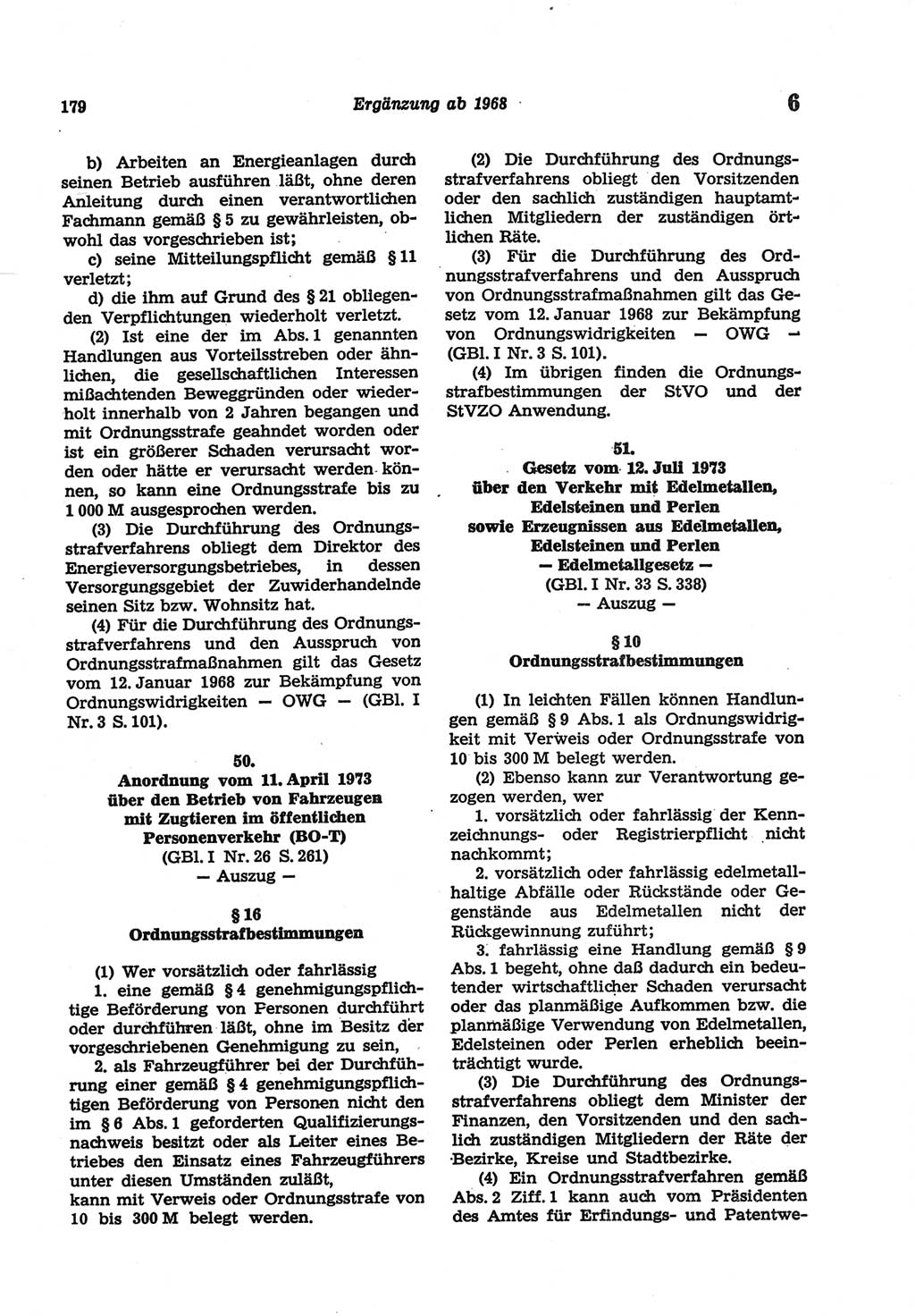 Strafgesetzbuch (StGB) der Deutschen Demokratischen Republik (DDR) und angrenzende Gesetze und Bestimmungen 1977, Seite 179 (StGB DDR Ges. Best. 1977, S. 179)