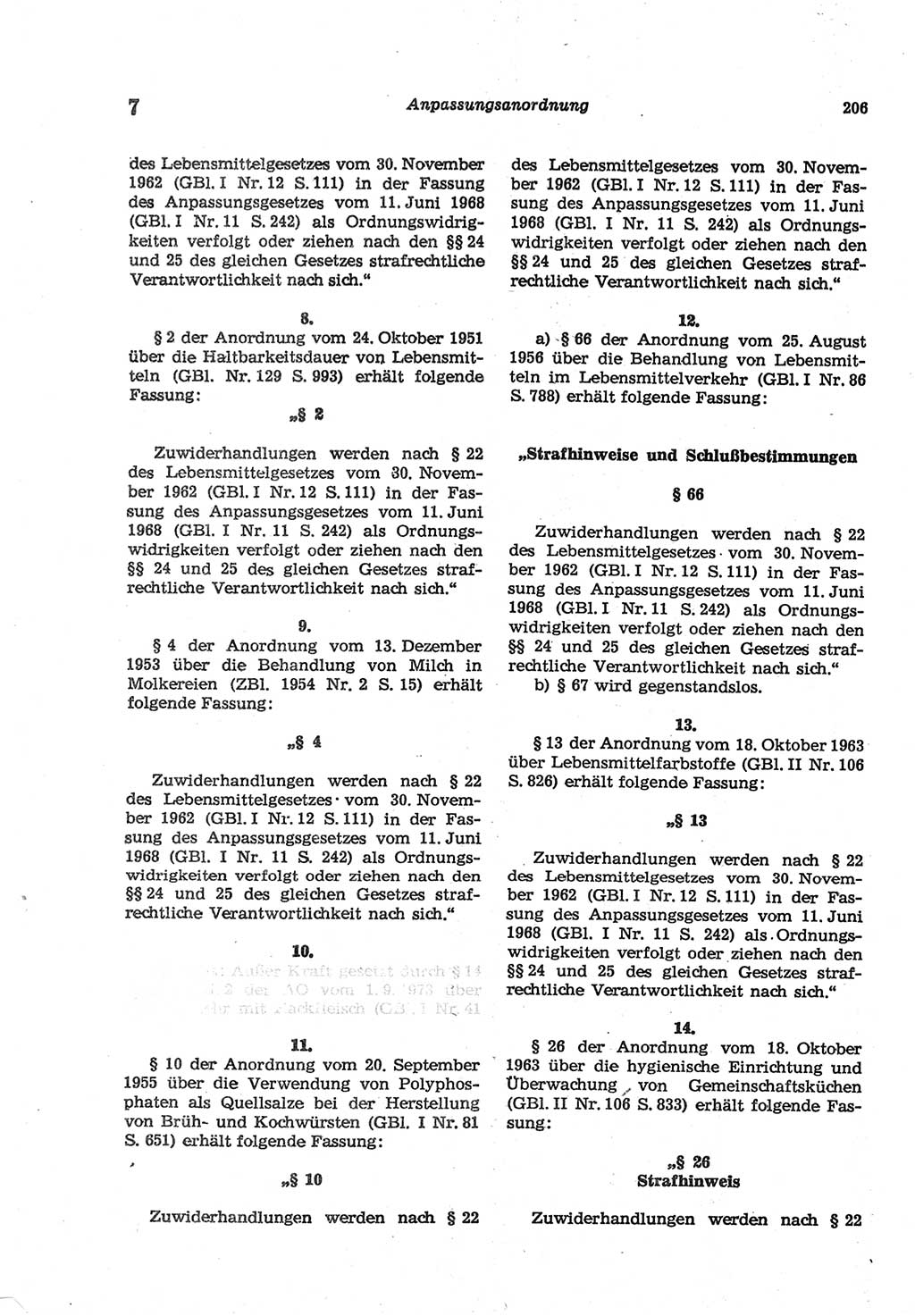Strafgesetzbuch (StGB) der Deutschen Demokratischen Republik (DDR) und angrenzende Gesetze und Bestimmungen 1977, Seite 206 (StGB DDR Ges. Best. 1977, S. 206)