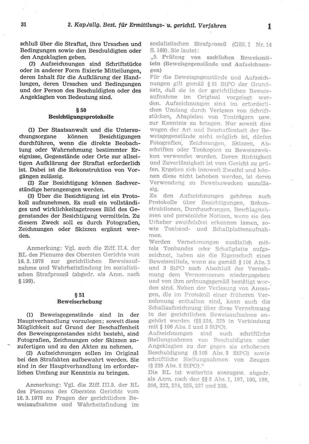 Strafprozeßordnung (StPO) der Deutschen Demokratischen Republik (DDR) sowie angrenzende Gesetze und Bestimmungen 1977, Seite 31 (StPO DDR Ges. Best. 1977, S. 31)