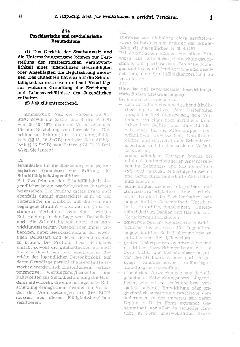 Strafprozeßordnung (StPO) der Deutschen Demokratischen Republik (DDR) sowie angrenzende Gesetze und Bestimmungen 1977, Seite 41 (StPO DDR Ges. Best. 1977, S. 41)