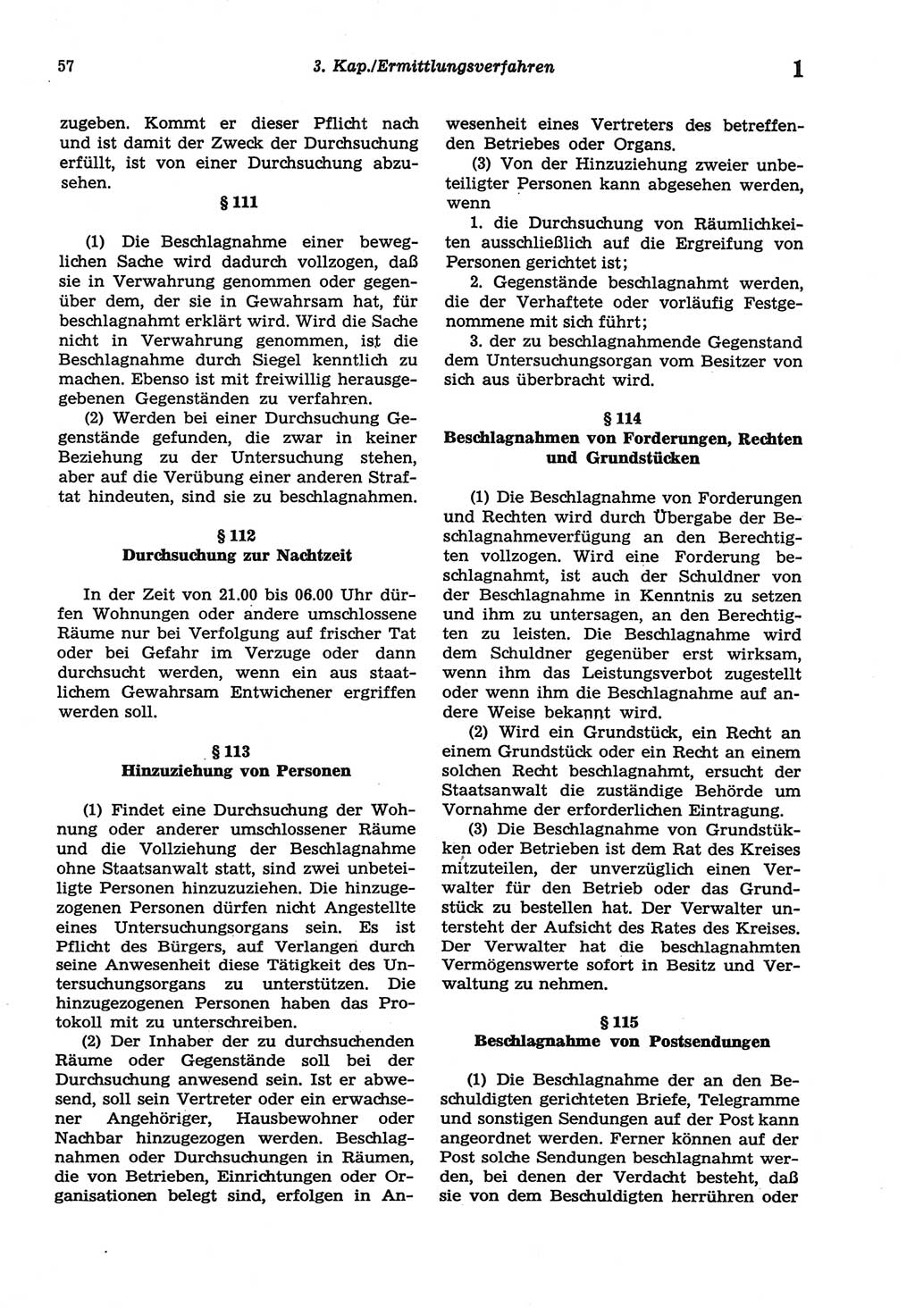 Strafprozeßordnung (StPO) der Deutschen Demokratischen Republik (DDR) sowie angrenzende Gesetze und Bestimmungen 1977, Seite 57 (StPO DDR Ges. Best. 1977, S. 57)