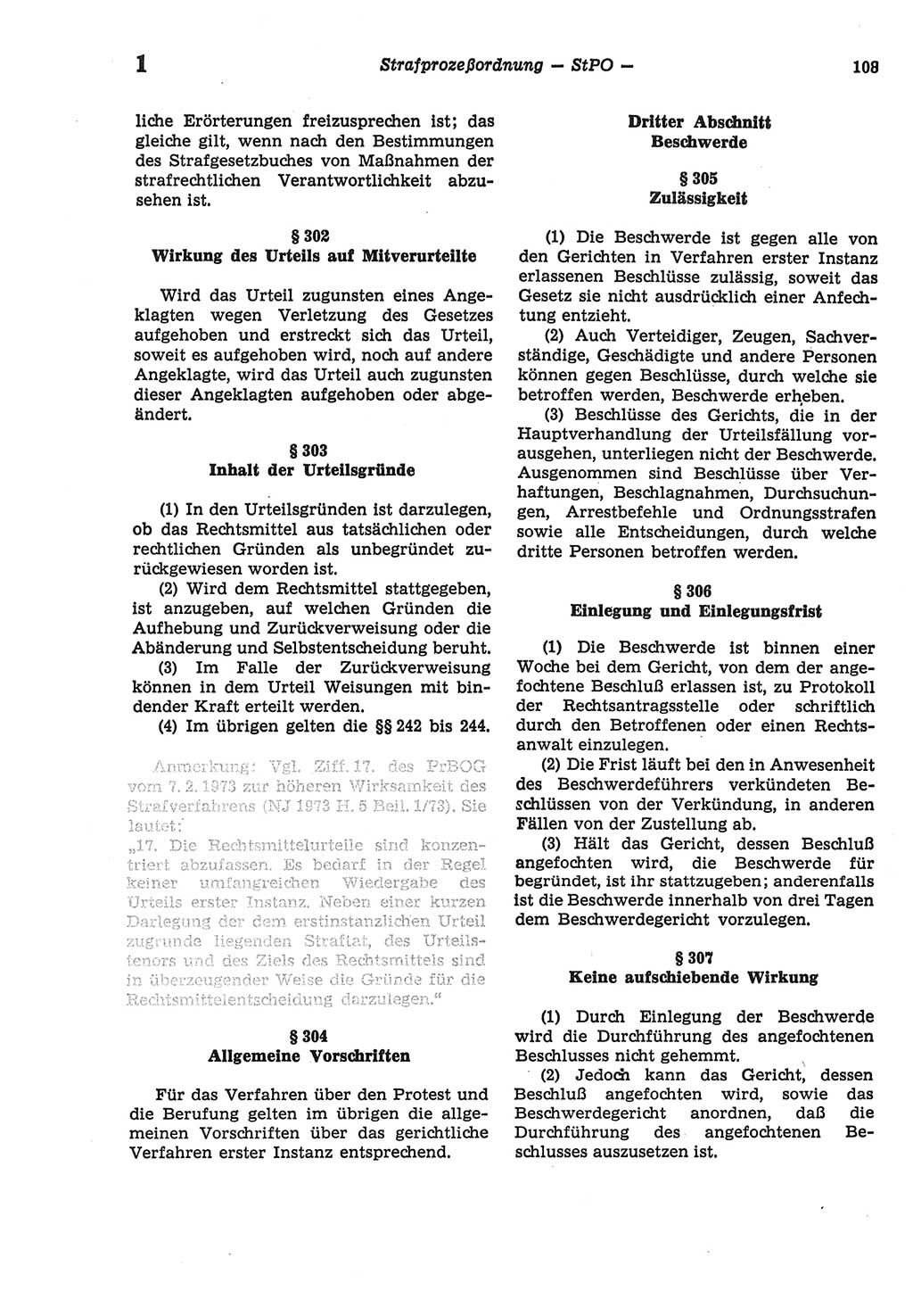 Strafprozeßordnung (StPO) der Deutschen Demokratischen Republik (DDR) sowie angrenzende Gesetze und Bestimmungen 1977, Seite 108 (StPO DDR Ges. Best. 1977, S. 108)