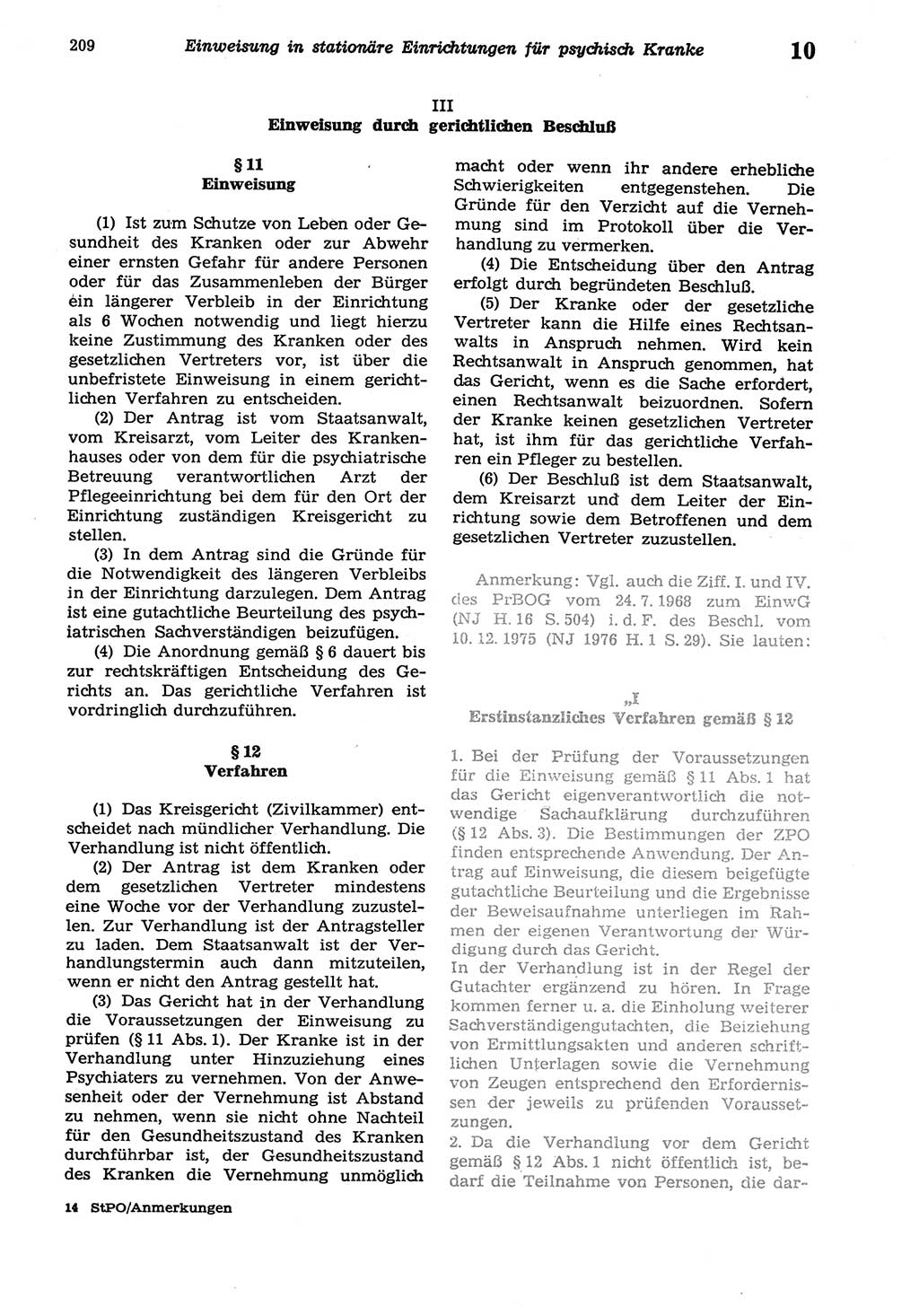 Strafprozeßordnung (StPO) der Deutschen Demokratischen Republik (DDR) sowie angrenzende Gesetze und Bestimmungen 1977, Seite 209 (StPO DDR Ges. Best. 1977, S. 209)