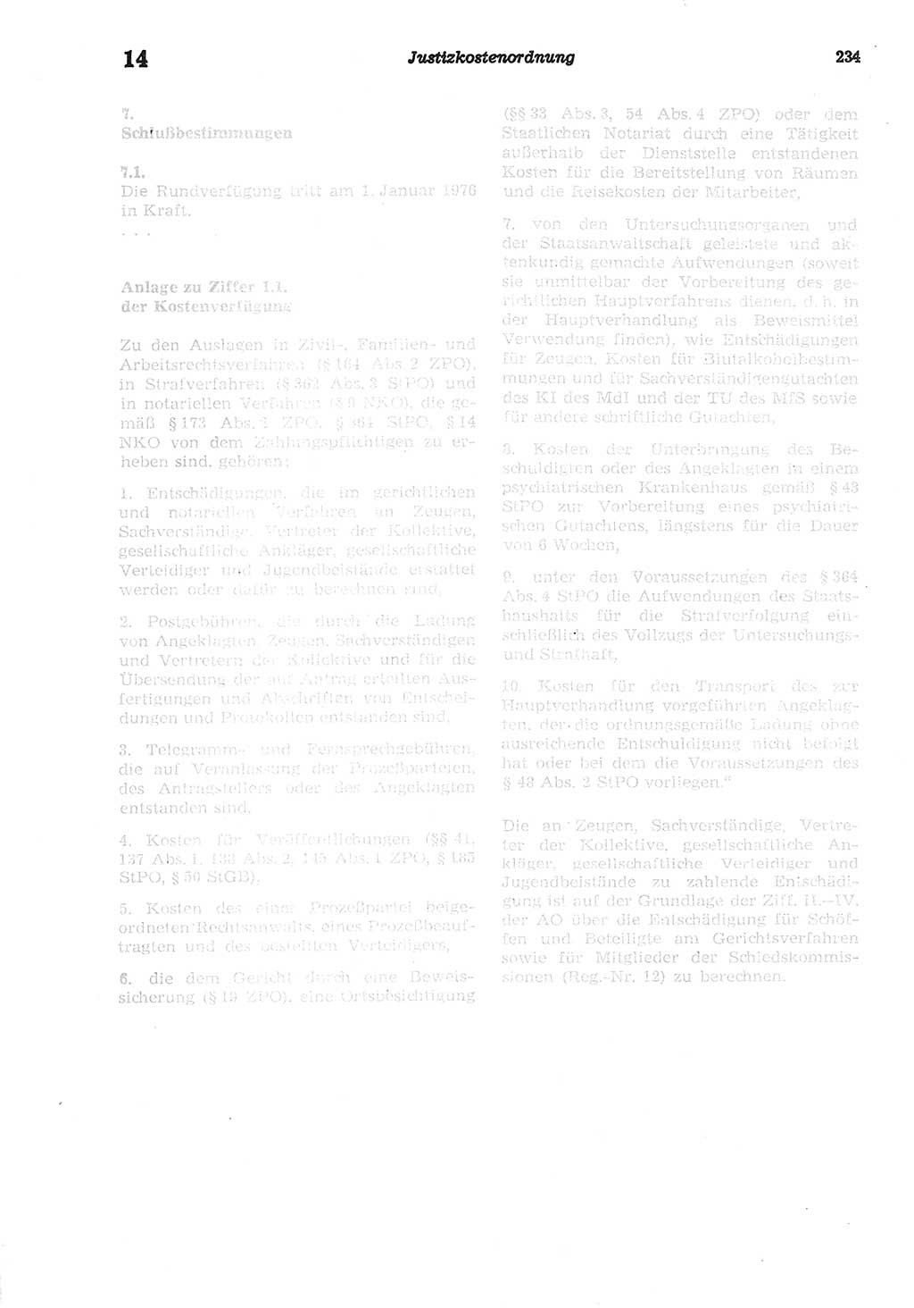 Strafprozeßordnung (StPO) der Deutschen Demokratischen Republik (DDR) sowie angrenzende Gesetze und Bestimmungen 1977, Seite 234 (StPO DDR Ges. Best. 1977, S. 234)