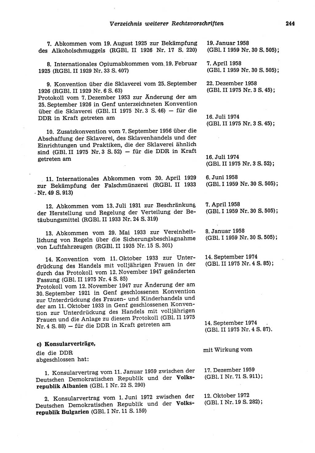 Strafprozeßordnung (StPO) der Deutschen Demokratischen Republik (DDR) sowie angrenzende Gesetze und Bestimmungen 1977, Seite 244 (StPO DDR Ges. Best. 1977, S. 244)