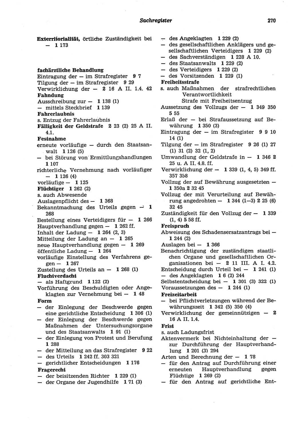 Strafprozeßordnung (StPO) der Deutschen Demokratischen Republik (DDR) sowie angrenzende Gesetze und Bestimmungen 1977, Seite 270 (StPO DDR Ges. Best. 1977, S. 270)