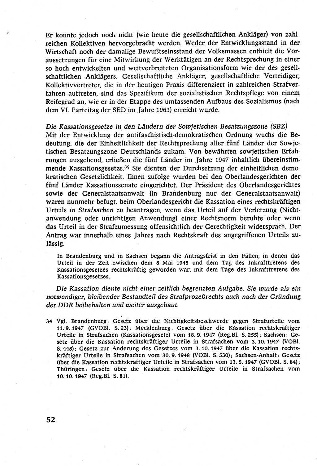 Strafverfahrensrecht [Deutsche Demokratische Republik (DDR)], Lehrbuch 1977, Seite 52 (Strafverf.-R. DDR Lb. 1977, S. 52)