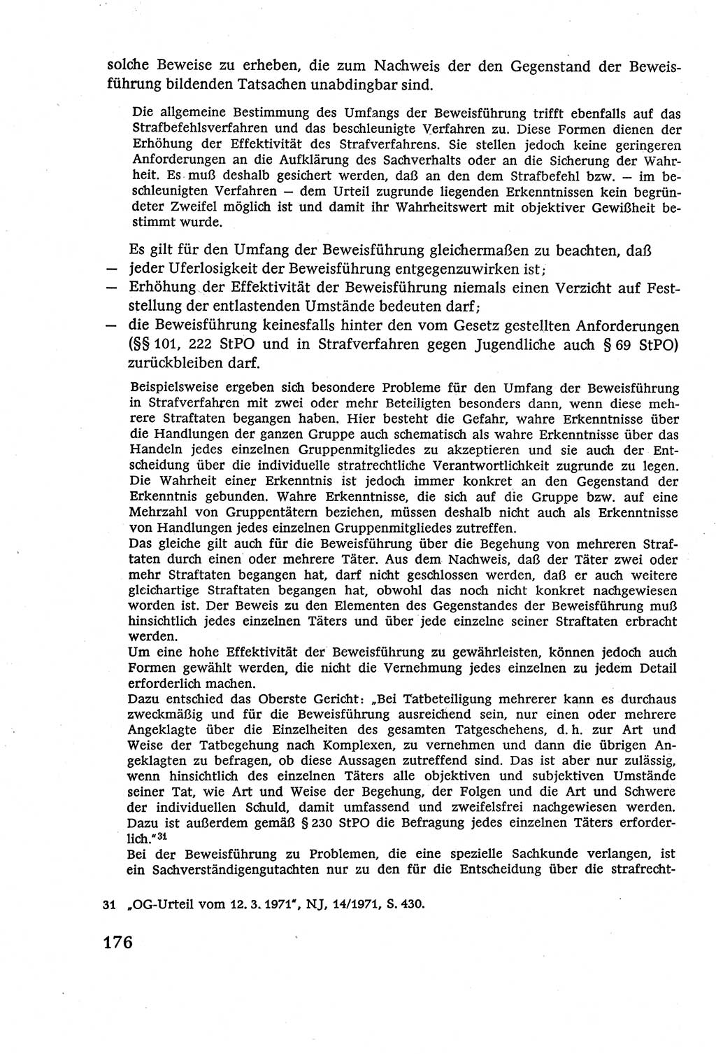 Strafverfahrensrecht [Deutsche Demokratische Republik (DDR)], Lehrbuch 1977, Seite 176 (Strafverf.-R. DDR Lb. 1977, S. 176)