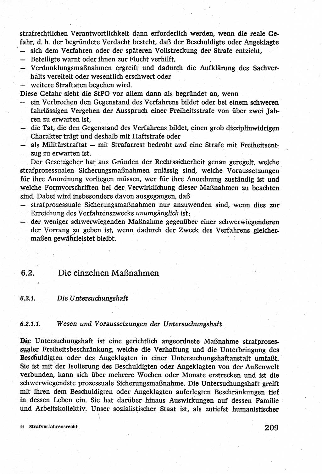 Strafverfahrensrecht [Deutsche Demokratische Republik (DDR)], Lehrbuch 1977, Seite 209 (Strafverf.-R. DDR Lb. 1977, S. 209)