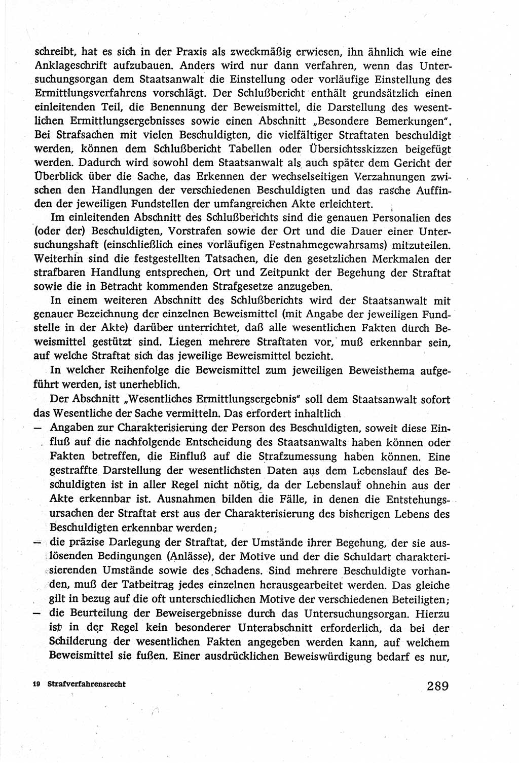 Strafverfahrensrecht [Deutsche Demokratische Republik (DDR)], Lehrbuch 1977, Seite 289 (Strafverf.-R. DDR Lb. 1977, S. 289)