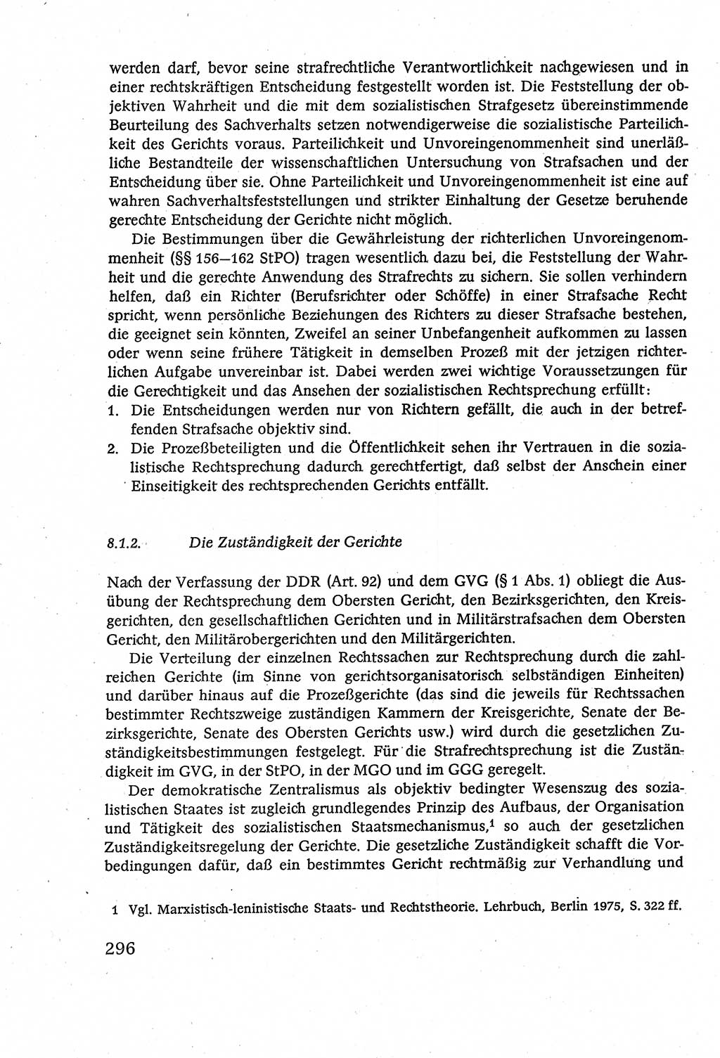 Strafverfahrensrecht [Deutsche Demokratische Republik (DDR)], Lehrbuch 1977, Seite 296 (Strafverf.-R. DDR Lb. 1977, S. 296)