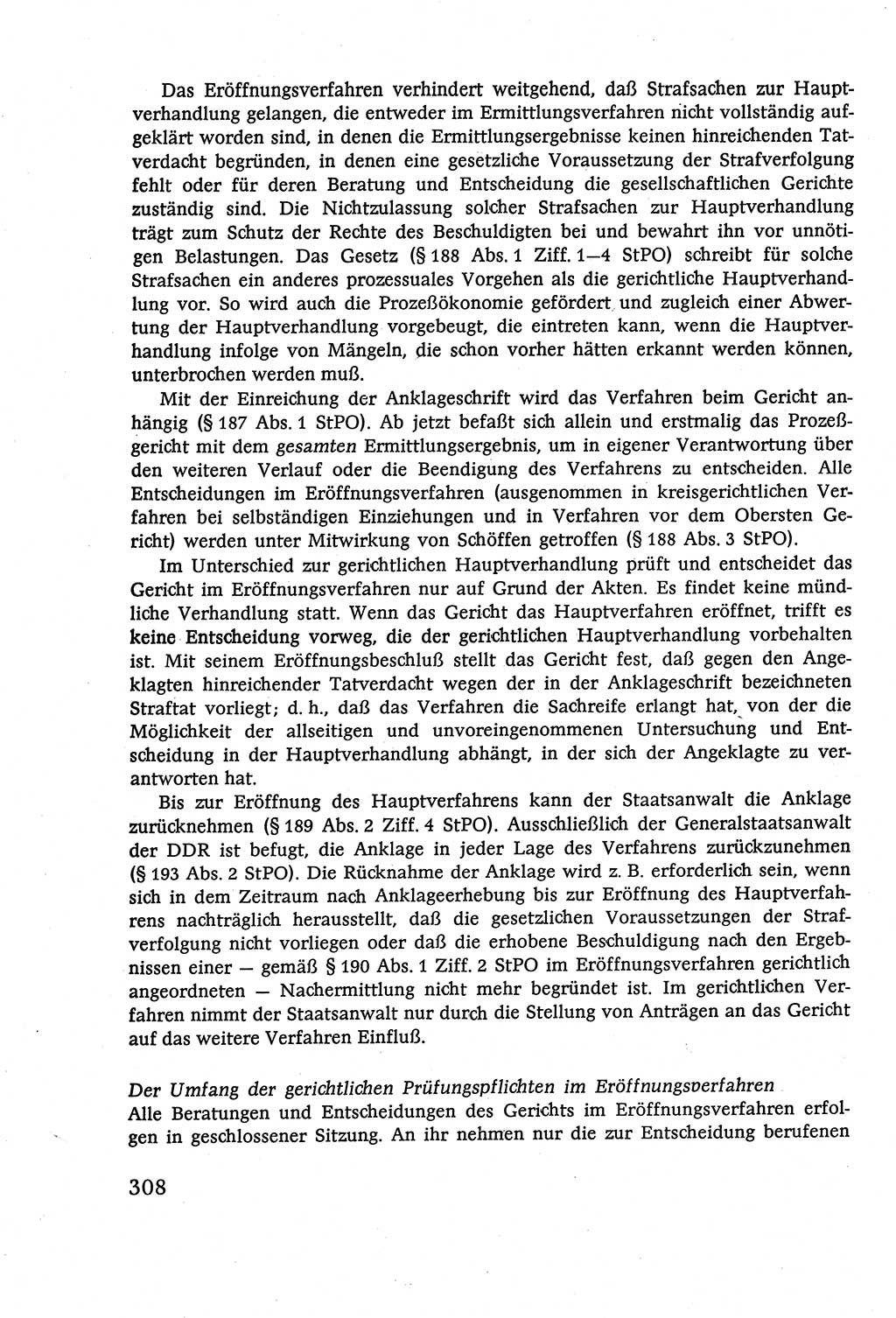 Strafverfahrensrecht [Deutsche Demokratische Republik (DDR)], Lehrbuch 1977, Seite 308 (Strafverf.-R. DDR Lb. 1977, S. 308)