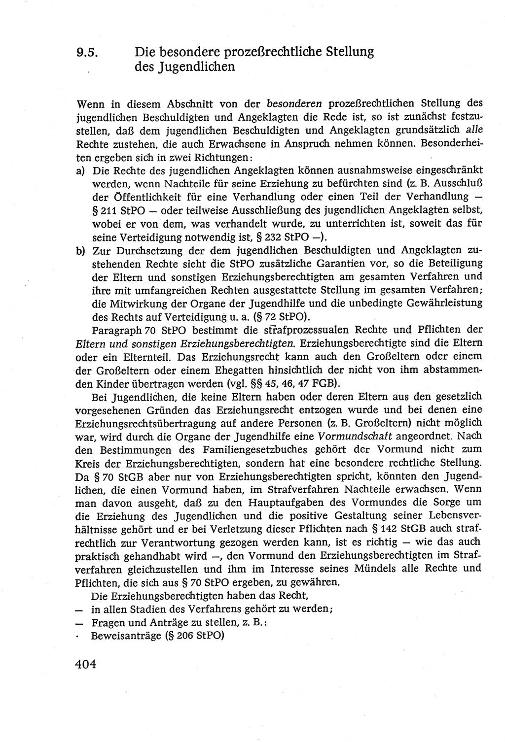 Strafverfahrensrecht [Deutsche Demokratische Republik (DDR)], Lehrbuch 1977, Seite 404 (Strafverf.-R. DDR Lb. 1977, S. 404)