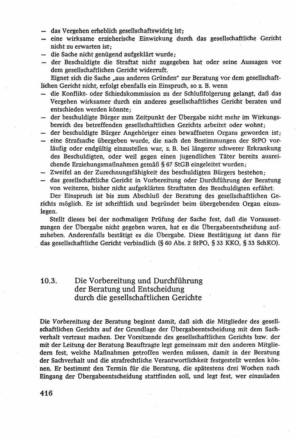 Strafverfahrensrecht [Deutsche Demokratische Republik (DDR)], Lehrbuch 1977, Seite 416 (Strafverf.-R. DDR Lb. 1977, S. 416)