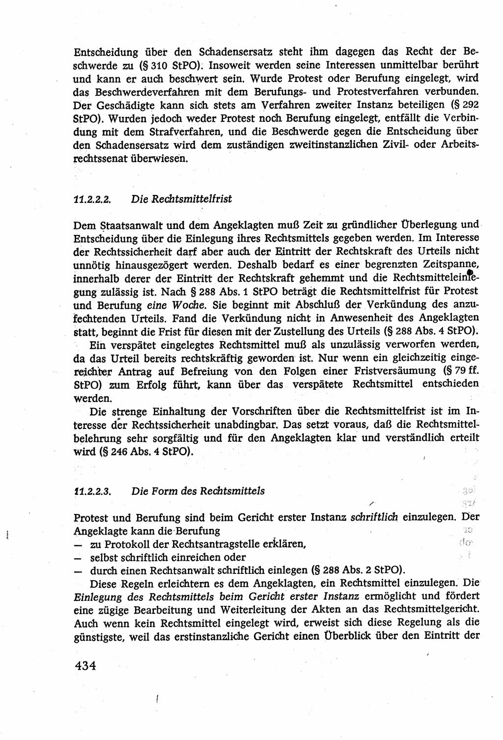 Strafverfahrensrecht [Deutsche Demokratische Republik (DDR)], Lehrbuch 1977, Seite 434 (Strafverf.-R. DDR Lb. 1977, S. 434)