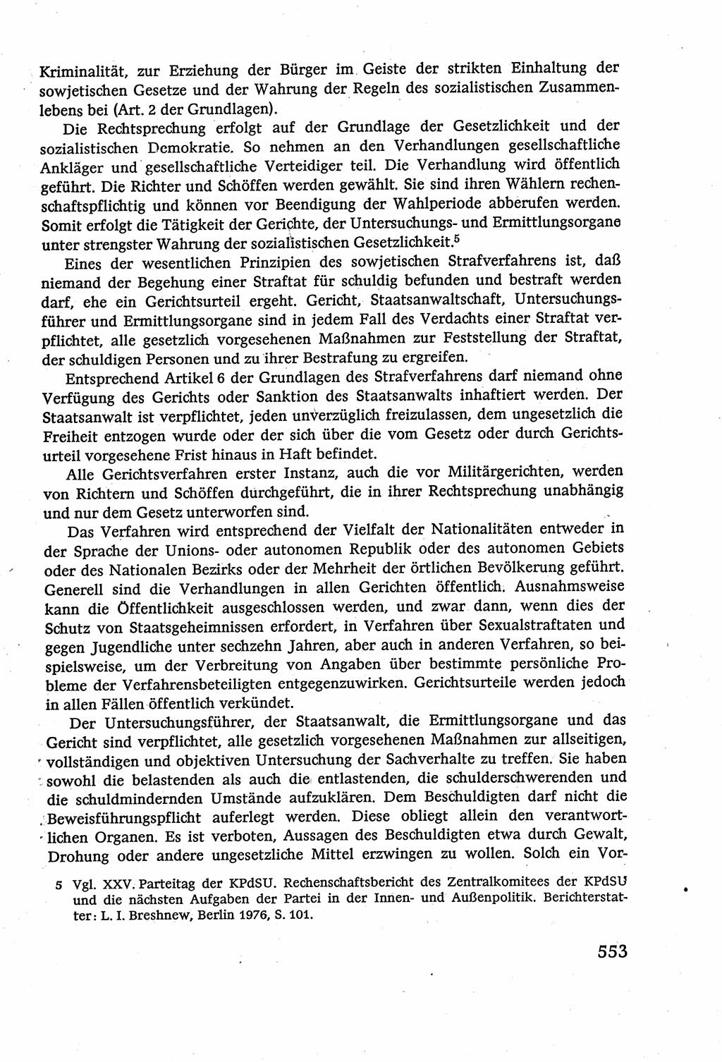 Strafverfahrensrecht [Deutsche Demokratische Republik (DDR)], Lehrbuch 1977, Seite 553 (Strafverf.-R. DDR Lb. 1977, S. 553)