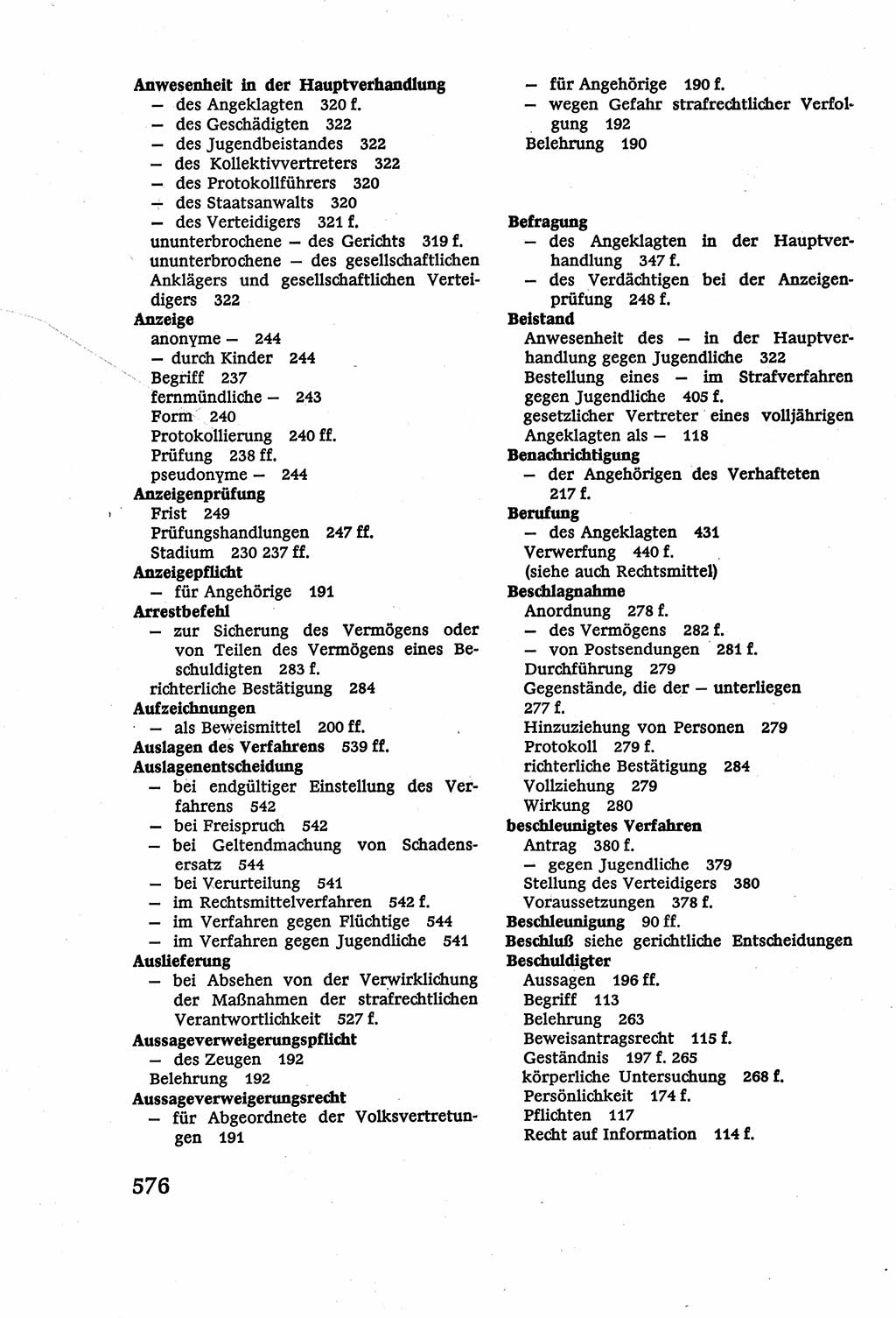 Strafverfahrensrecht [Deutsche Demokratische Republik (DDR)], Lehrbuch 1977, Seite 576 (Strafverf.-R. DDR Lb. 1977, S. 576)