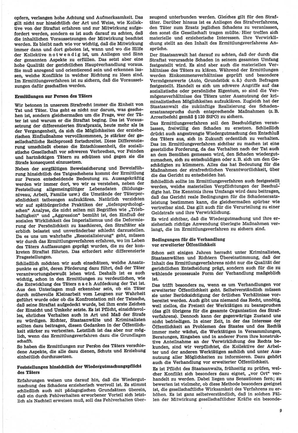 Neue Justiz (NJ), Zeitschrift für Recht und Rechtswissenschaft-Zeitschrift, sozialistisches Recht und Gesetzlichkeit, 31. Jahrgang 1977, Seite 9 (NJ DDR 1977, S. 9)