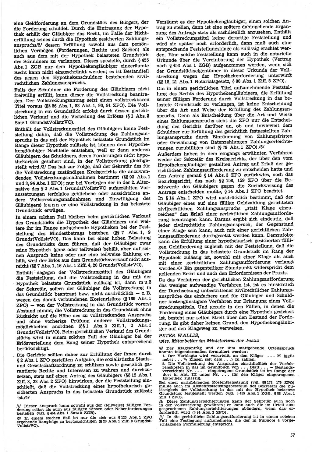 Neue Justiz (NJ), Zeitschrift für Recht und Rechtswissenschaft-Zeitschrift, sozialistisches Recht und Gesetzlichkeit, 31. Jahrgang 1977, Seite 57 (NJ DDR 1977, S. 57)