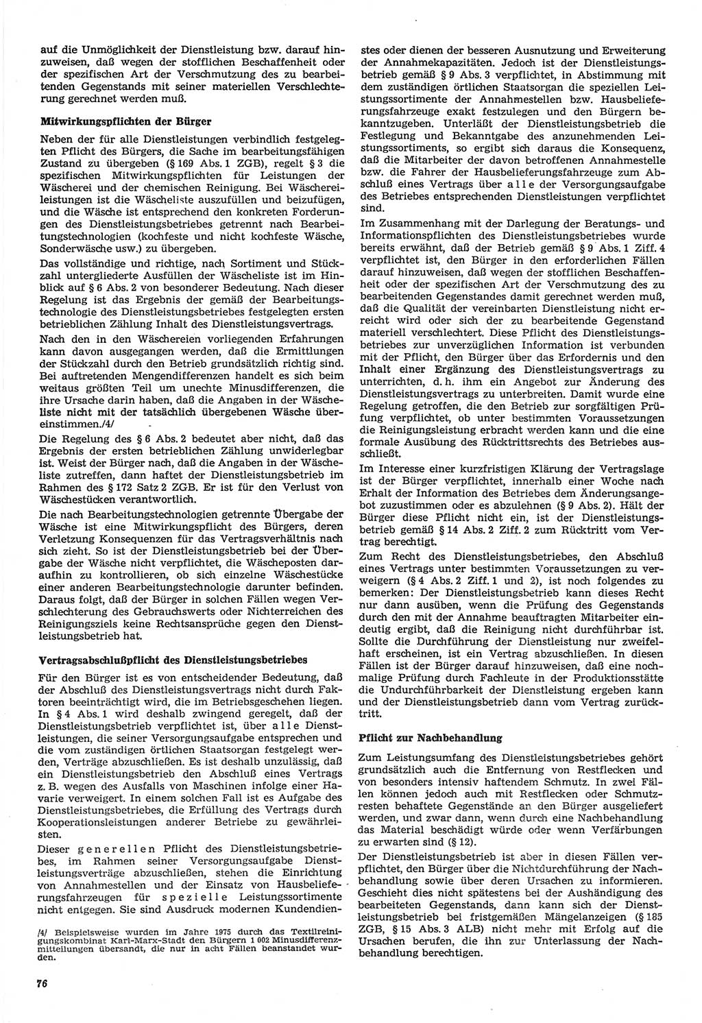 Neue Justiz (NJ), Zeitschrift für Recht und Rechtswissenschaft-Zeitschrift, sozialistisches Recht und Gesetzlichkeit, 31. Jahrgang 1977, Seite 76 (NJ DDR 1977, S. 76)