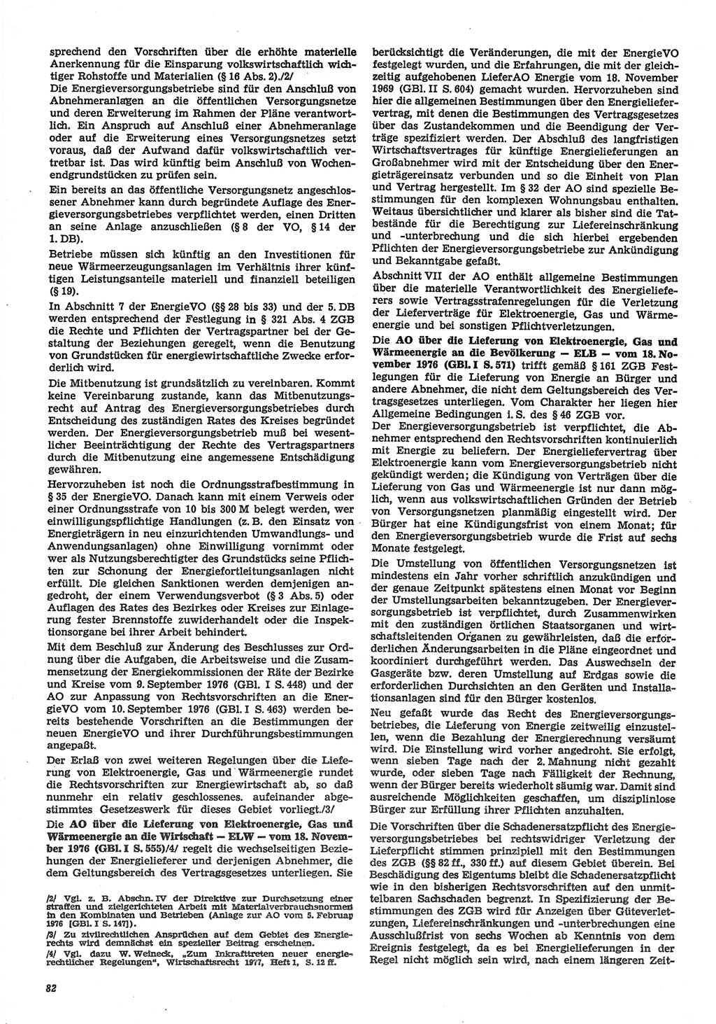 Neue Justiz (NJ), Zeitschrift für Recht und Rechtswissenschaft-Zeitschrift, sozialistisches Recht und Gesetzlichkeit, 31. Jahrgang 1977, Seite 82 (NJ DDR 1977, S. 82)