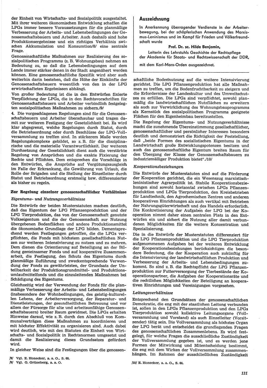 Neue Justiz (NJ), Zeitschrift für Recht und Rechtswissenschaft-Zeitschrift, sozialistisches Recht und Gesetzlichkeit, 31. Jahrgang 1977, Seite 131 (NJ DDR 1977, S. 131)