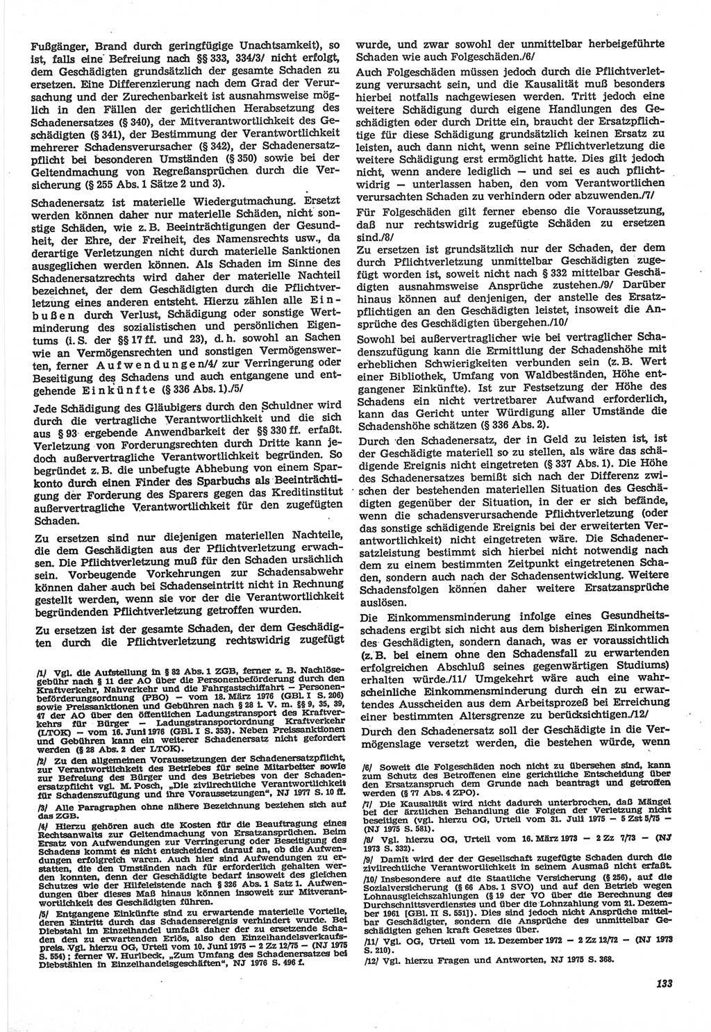 Neue Justiz (NJ), Zeitschrift für Recht und Rechtswissenschaft-Zeitschrift, sozialistisches Recht und Gesetzlichkeit, 31. Jahrgang 1977, Seite 133 (NJ DDR 1977, S. 133)
