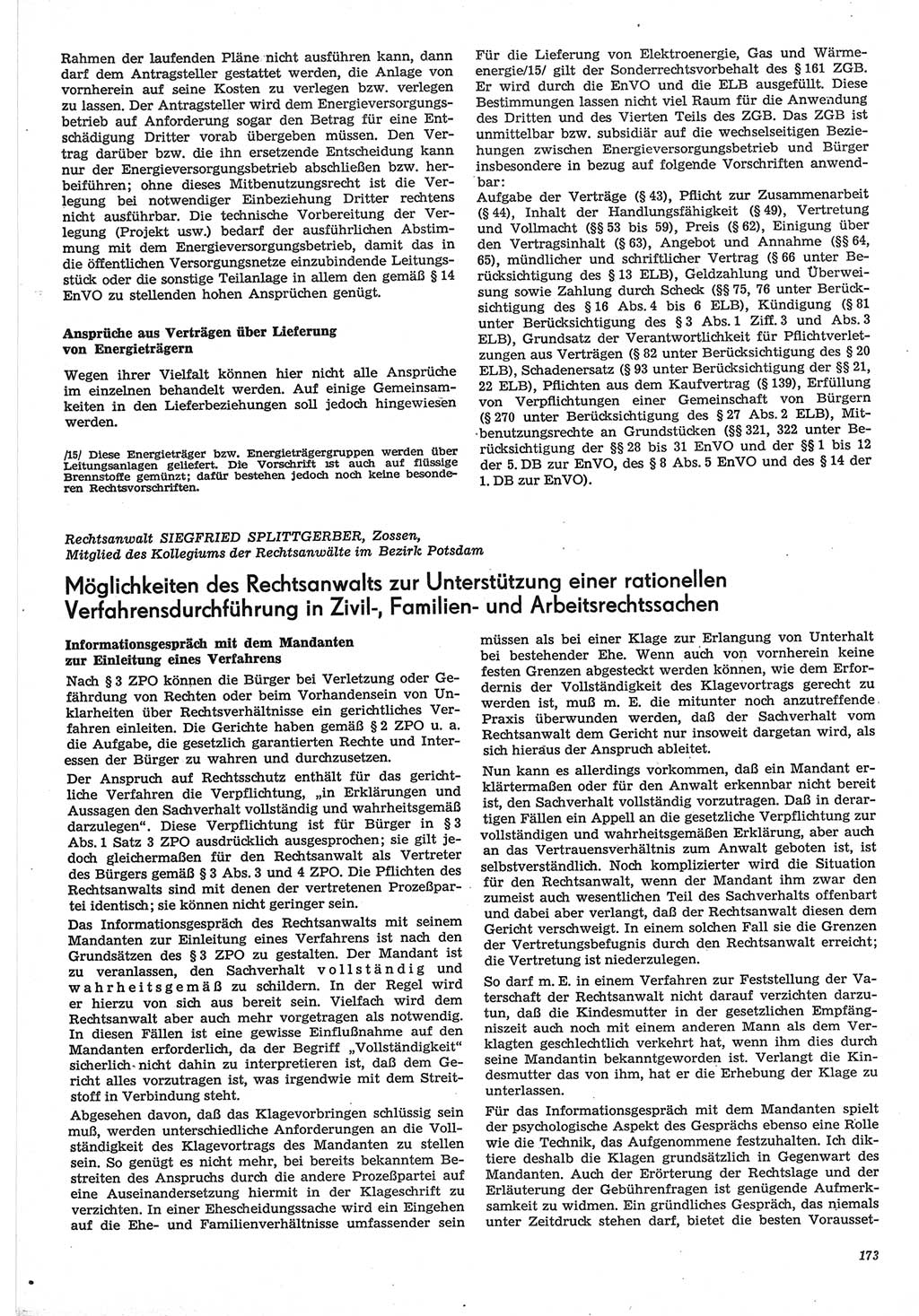 Neue Justiz (NJ), Zeitschrift für Recht und Rechtswissenschaft-Zeitschrift, sozialistisches Recht und Gesetzlichkeit, 31. Jahrgang 1977, Seite 173 (NJ DDR 1977, S. 173)