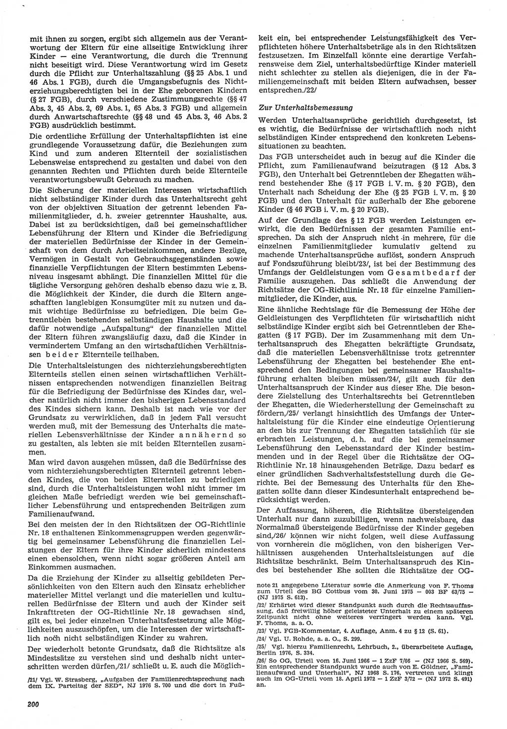 Neue Justiz (NJ), Zeitschrift für Recht und Rechtswissenschaft-Zeitschrift, sozialistisches Recht und Gesetzlichkeit, 31. Jahrgang 1977, Seite 200 (NJ DDR 1977, S. 200)