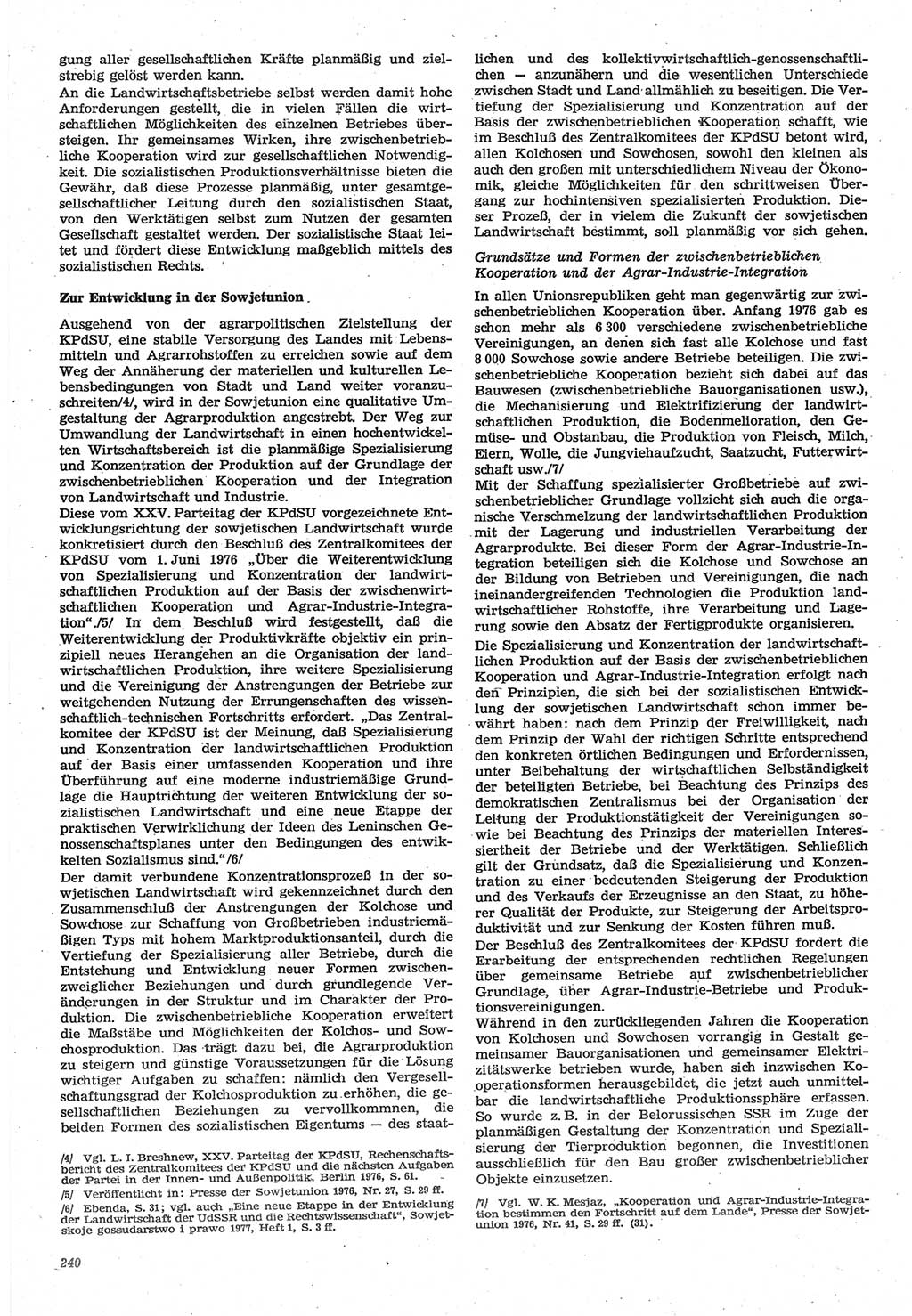 Neue Justiz (NJ), Zeitschrift für Recht und Rechtswissenschaft-Zeitschrift, sozialistisches Recht und Gesetzlichkeit, 31. Jahrgang 1977, Seite 240 (NJ DDR 1977, S. 240)