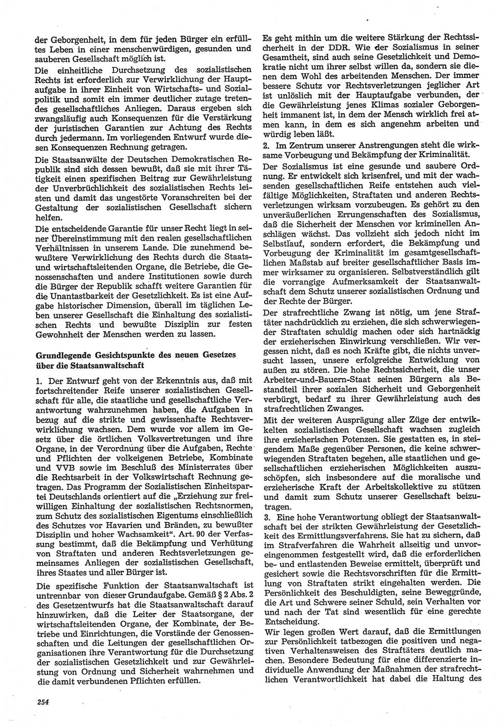 Neue Justiz (NJ), Zeitschrift für Recht und Rechtswissenschaft-Zeitschrift, sozialistisches Recht und Gesetzlichkeit, 31. Jahrgang 1977, Seite 254 (NJ DDR 1977, S. 254)