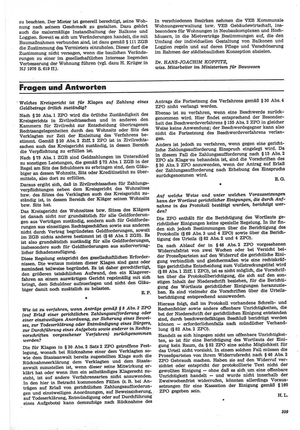 Neue Justiz (NJ), Zeitschrift für Recht und Rechtswissenschaft-Zeitschrift, sozialistisches Recht und Gesetzlichkeit, 31. Jahrgang 1977, Seite 309 (NJ DDR 1977, S. 309)