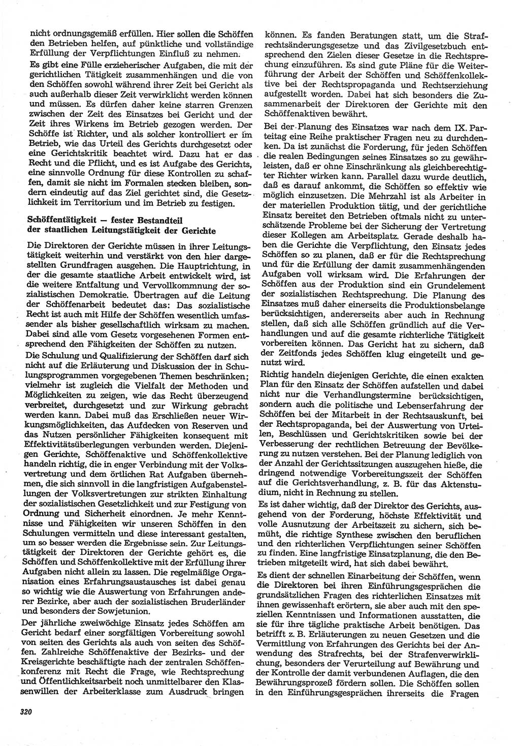 Neue Justiz (NJ), Zeitschrift für Recht und Rechtswissenschaft-Zeitschrift, sozialistisches Recht und Gesetzlichkeit, 31. Jahrgang 1977, Seite 320 (NJ DDR 1977, S. 320)