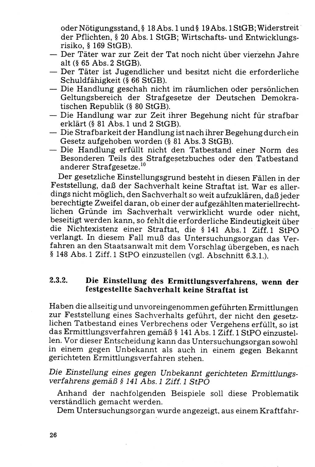 Der Abschluß des Ermittlungsverfahrens [Deutsche Demokratische Republik (DDR)] 1978, Seite 26 (Abschl. EV DDR 1978, S. 26)