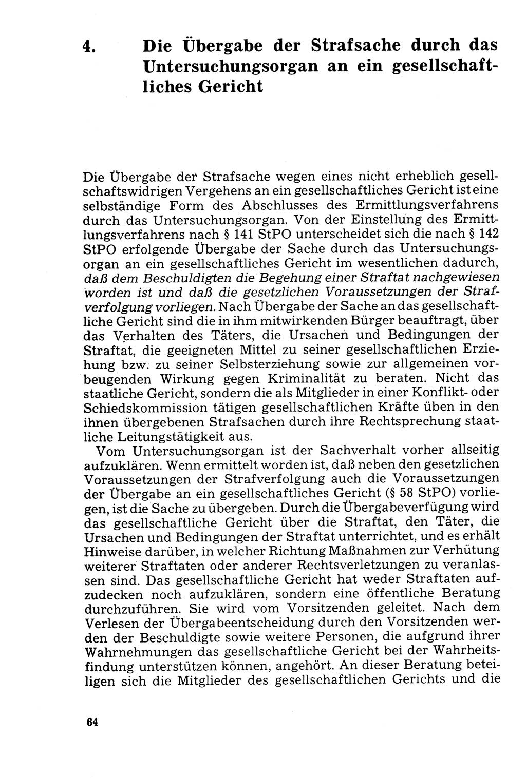 Der Abschluß des Ermittlungsverfahrens [Deutsche Demokratische Republik (DDR)] 1978, Seite 64 (Abschl. EV DDR 1978, S. 64)