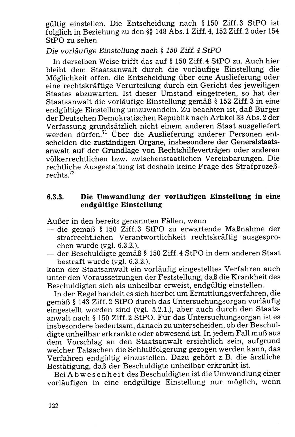 Der Abschluß des Ermittlungsverfahrens [Deutsche Demokratische Republik (DDR)] 1978, Seite 122 (Abschl. EV DDR 1978, S. 122)