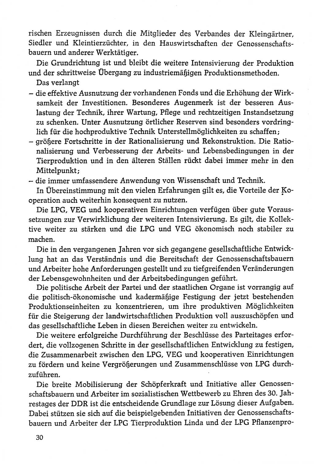 Dokumente der Sozialistischen Einheitspartei Deutschlands (SED) [Deutsche Demokratische Republik (DDR)] 1978-1979, Seite 30 (Dok. SED DDR 1978-1979, S. 30)