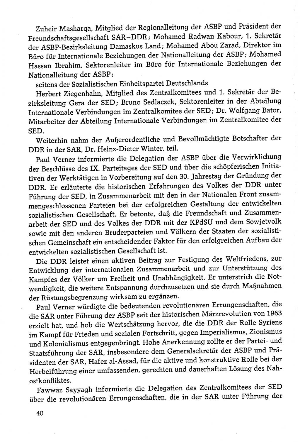 Dokumente der Sozialistischen Einheitspartei Deutschlands (SED) [Deutsche Demokratische Republik (DDR)] 1978-1979, Seite 40 (Dok. SED DDR 1978-1979, S. 40)