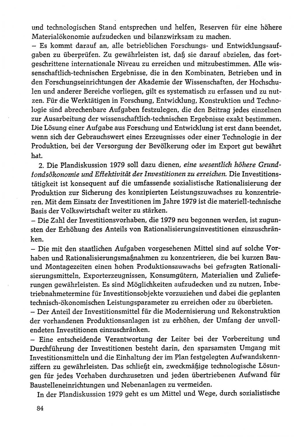 Dokumente der Sozialistischen Einheitspartei Deutschlands (SED) [Deutsche Demokratische Republik (DDR)] 1978-1979, Seite 84 (Dok. SED DDR 1978-1979, S. 84)
