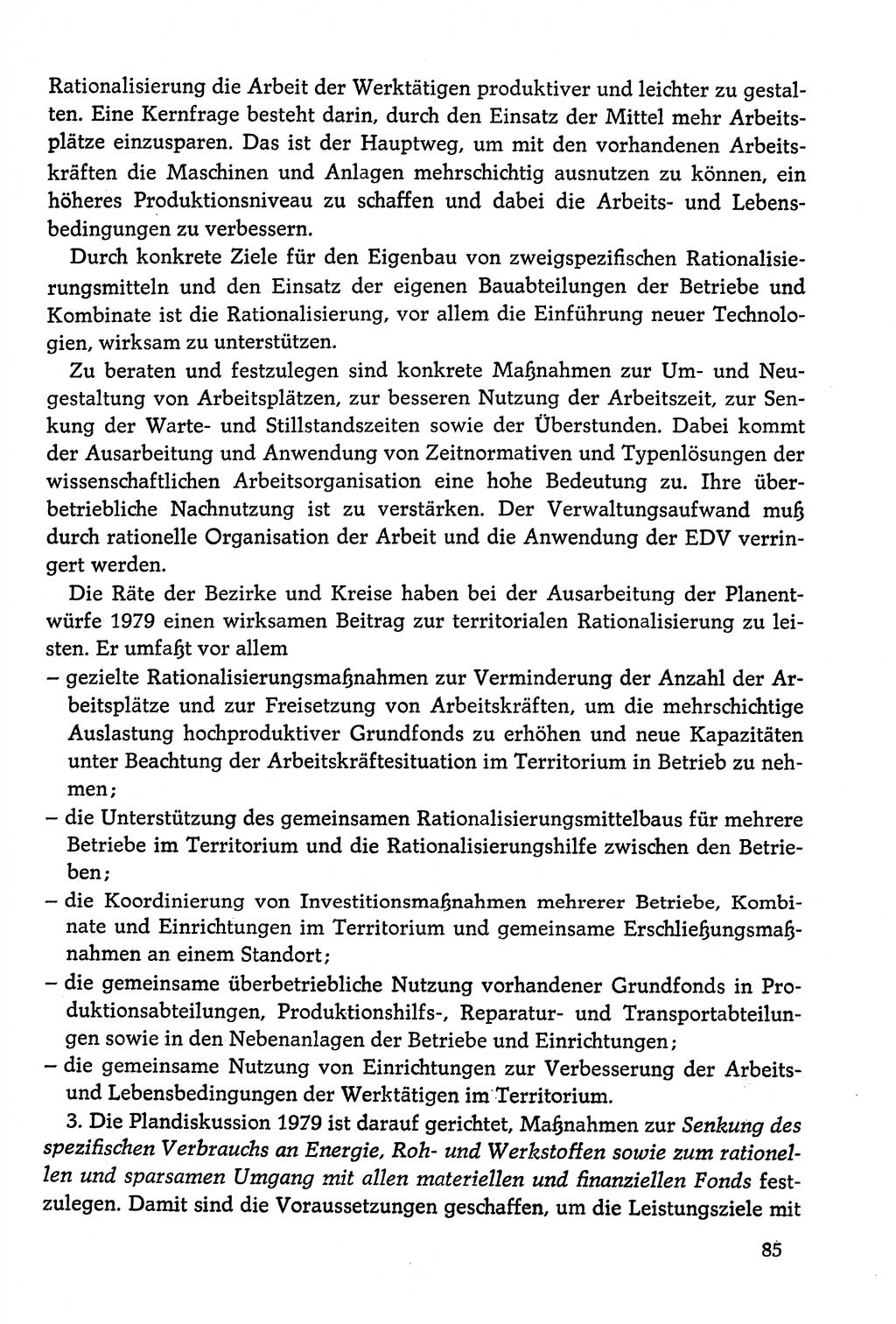 Dokumente der Sozialistischen Einheitspartei Deutschlands (SED) [Deutsche Demokratische Republik (DDR)] 1978-1979, Seite 85 (Dok. SED DDR 1978-1979, S. 85)
