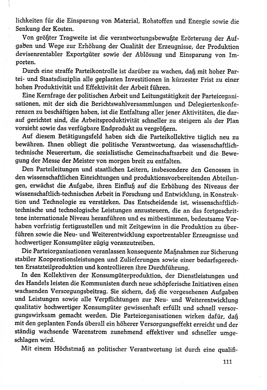 Dokumente der Sozialistischen Einheitspartei Deutschlands (SED) [Deutsche Demokratische Republik (DDR)] 1978-1979, Seite 111 (Dok. SED DDR 1978-1979, S. 111)
