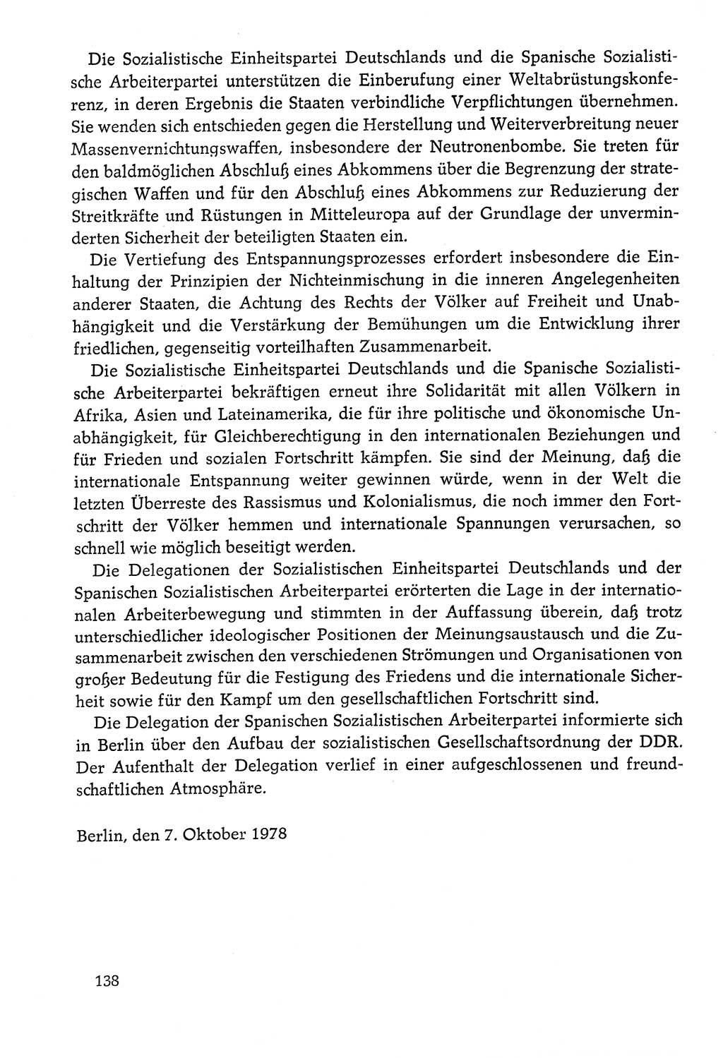 Dokumente der Sozialistischen Einheitspartei Deutschlands (SED) [Deutsche Demokratische Republik (DDR)] 1978-1979, Seite 138 (Dok. SED DDR 1978-1979, S. 138)