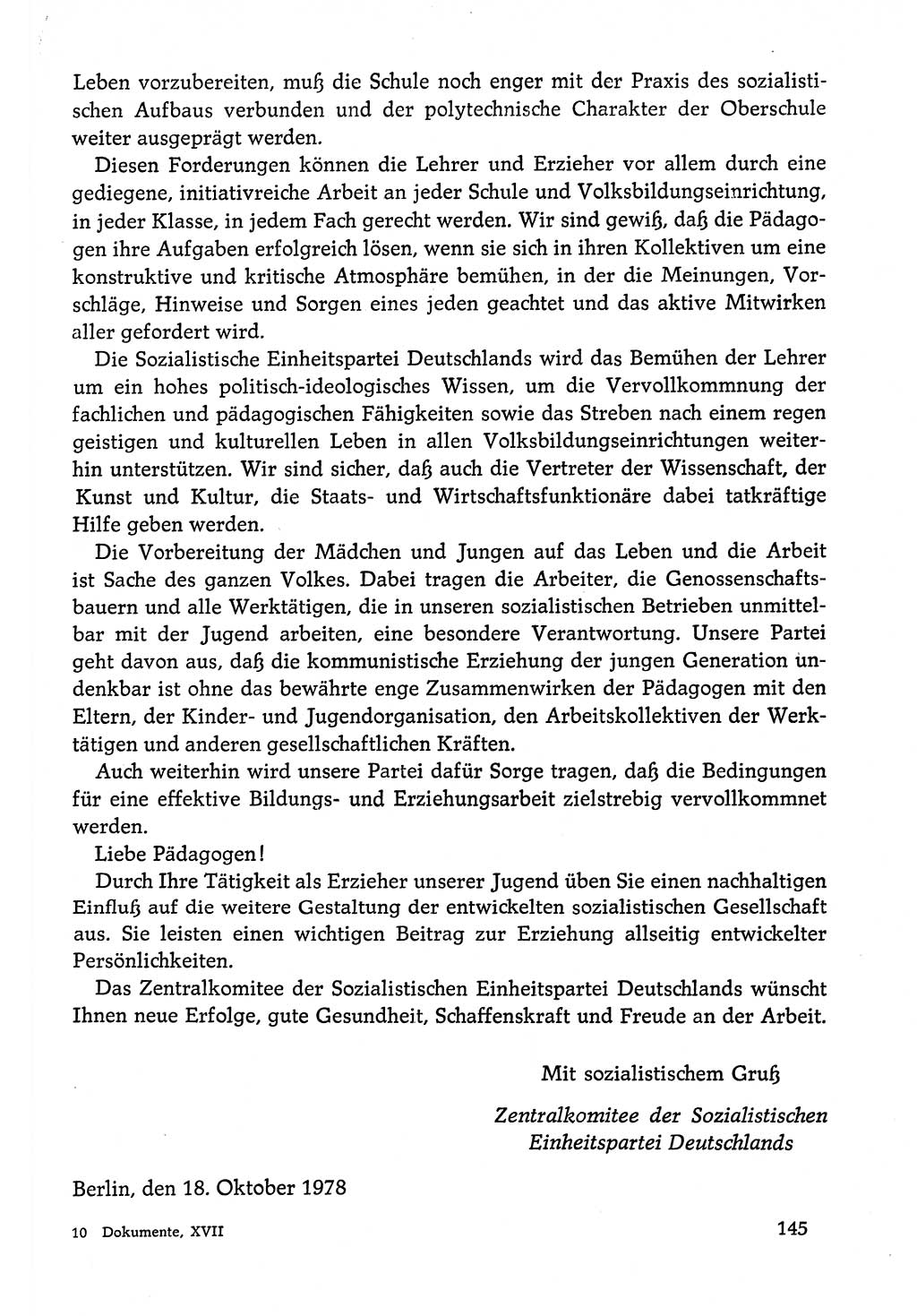 Dokumente der Sozialistischen Einheitspartei Deutschlands (SED) [Deutsche Demokratische Republik (DDR)] 1978-1979, Seite 145 (Dok. SED DDR 1978-1979, S. 145)
