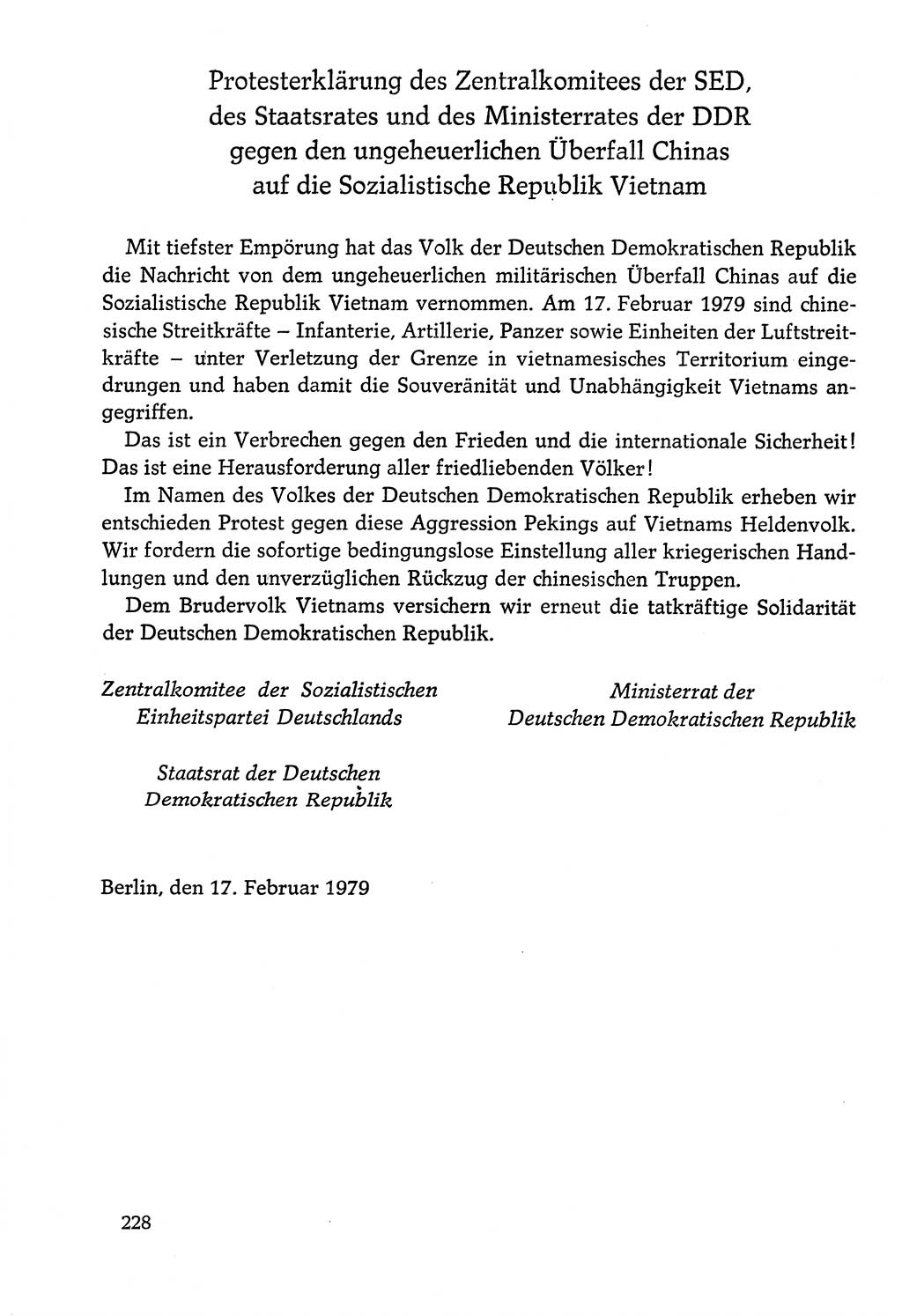 Dokumente der Sozialistischen Einheitspartei Deutschlands (SED) [Deutsche Demokratische Republik (DDR)] 1978-1979, Seite 228 (Dok. SED DDR 1978-1979, S. 228)