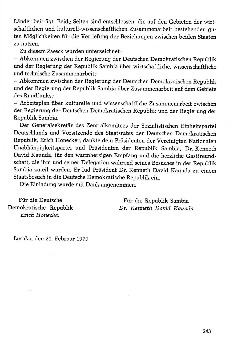 Dokumente der Sozialistischen Einheitspartei Deutschlands (SED) [Deutsche Demokratische Republik (DDR)] 1978-1979, Seite 243 (Dok. SED DDR 1978-1979, S. 243)